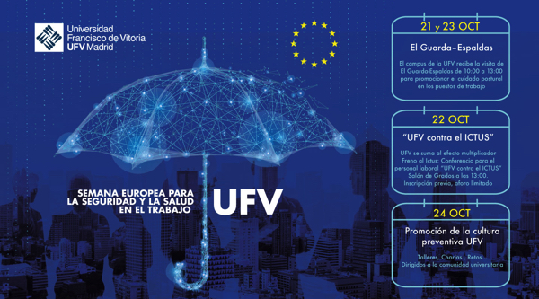 161019 1 La prevención del ictus, la mejora de la postura corporal y la promoción de la cultura preventiva son los pilares de la Semana Europea para la Seguridad y la Salud en el Trabajo en la UFV Estudiar en Universidad Privada Madrid